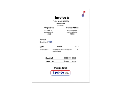 Daily UI 46 - Invoice design ui ux