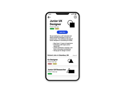 Daily UI 50 - Job Listing app design ui ux