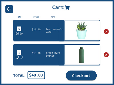 Daily UI 58 - Shopping Cart design ui ux