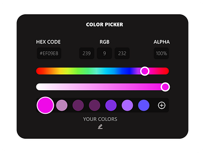 Daily UI 60 - Color Picker design ui ux