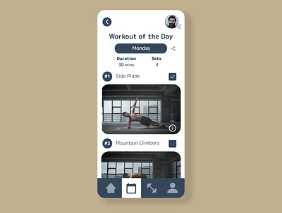 Daily UI 62 - Workout of the Day app design ui ux