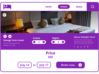 Daily UI 67 - Hotel Booking design ui ux