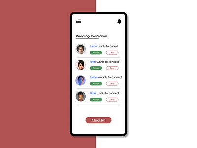 Daily UI 78 - Pending Invitation app design ui ux