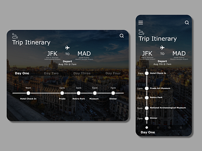 Daily UI 79 - Itinerary