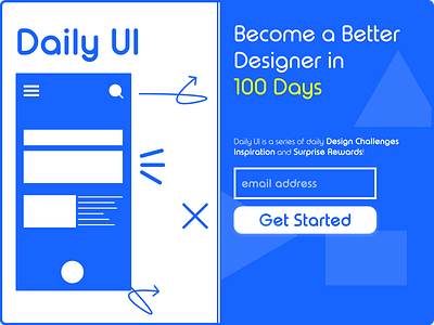 Daily UI 100 - Redesign Daily UI Landing Page design ui ux