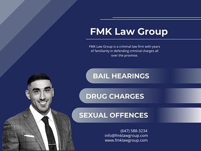 CHARGED WITH A CRIMINAL OFFENCE ? bail lawyer branding criminal defense lawyer criminal lawyer in oakville fmklawgroup graphic design lawfirm