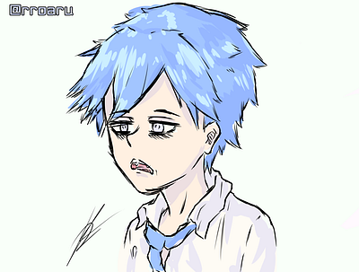 Worker anime anime boy anime illustration boy design digital game illustration man pain work worker