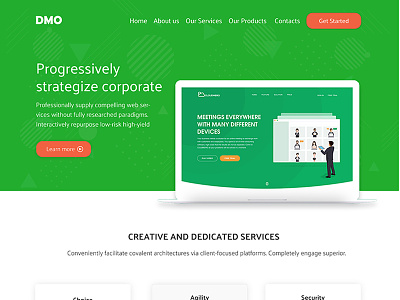 Dmo commercial webdesign graphic green jobs join our team mock up ui web website design