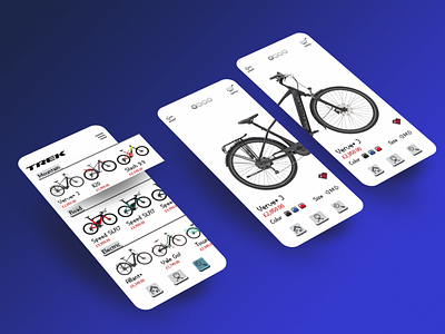 UI for online bike shop