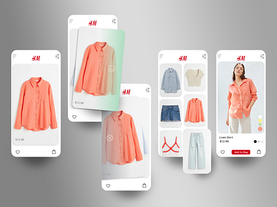 UI for online clothing shop app branding design figma graphic design illustration ui vector