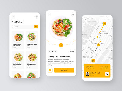 Food delivery app concept