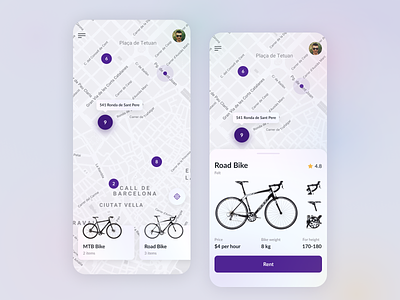 Bike Rent app apple bike cycling design designer ios location lviv map maps marketing mobile pin rent rent bike ui uidesign ukraine ux