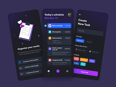 To Do List App UI app black design illustration ios list lviv management mobile task task management todo todo list todolist ui ukraine ux vector vector illustration