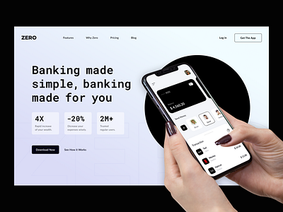 Mobile Banking Web Design