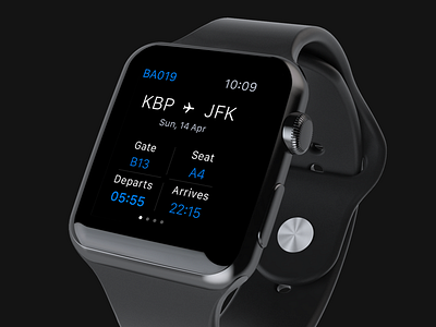 Flight tickets app concept for Apple Watch apple lviv ui ux watch