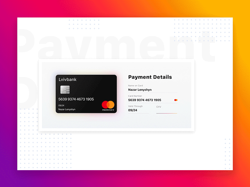 Payment Details UI details lviv payment ui ukraine ux web