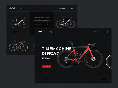 BMC bike app bicycle bike black design desktop landing page lviv red road ui ukraine ux web web design