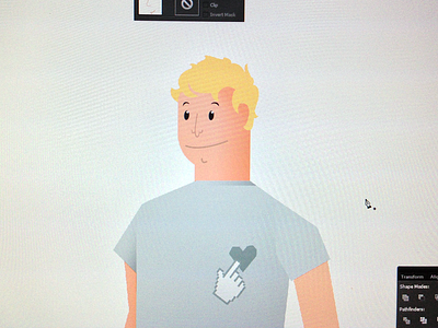 Mark blond character front end guy site vector