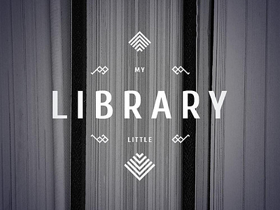 My Little Library books identity library logo mark