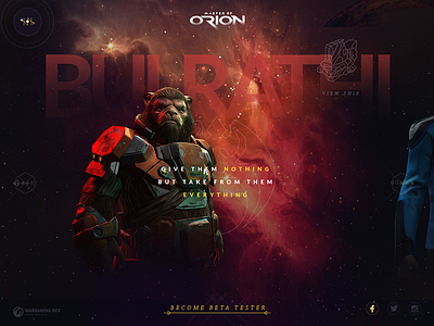 Master of Orion: Races overview game layout master of orion moo sci fi site space typography ui ux wargaming website