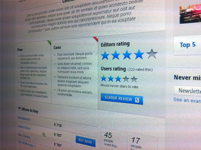 Review page design interface rating ui ux