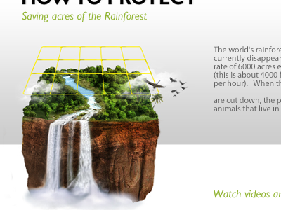 Saving Rainforest charity grid icon ui ux