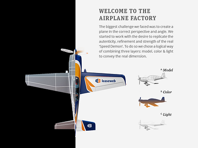 Cloud Experience Breakdown 3d model icon illustration leaseweb plane