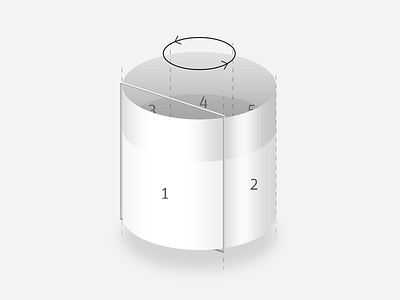 Loop Scrolling carousel drum icon process