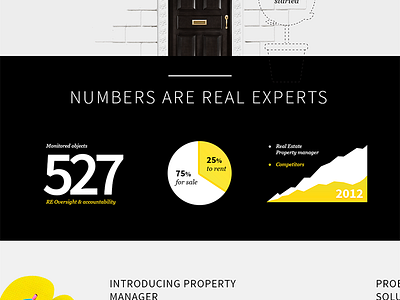 Numbers are Experts bold diagram numbers pie chart typography