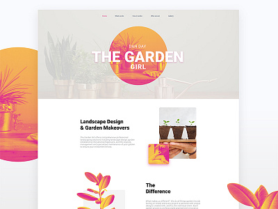 The Gardengirl UI plants ui user interface ux web website
