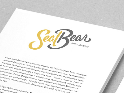 Seal Bear Branding hand lettering logo design