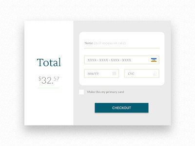 Credit Card Checkout checkout clean credit card elegant simple