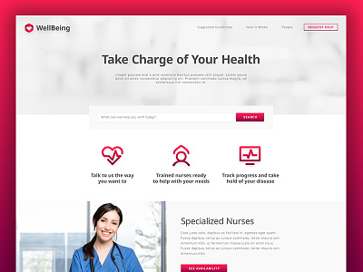 WellBeing Medical Concept chat medical nurse telemedicine web