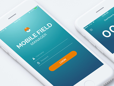 Mobile Field Manager account app flat ios iphone login material mobile phone ui ux