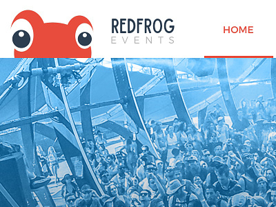 Red Frog Redesign Fun color flat logo red frog responsive simple website yum