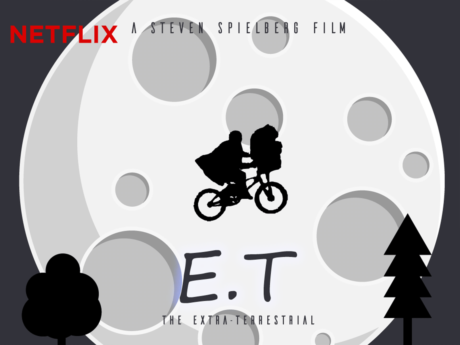 Movie Banner and poster concept - ET banner design flat flat design illustration