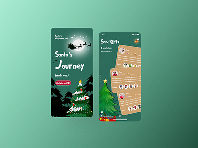Santa's Companion App app design ui