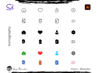Iconography - Day 2 adobe illustrator icon icon design iconography ui ux
