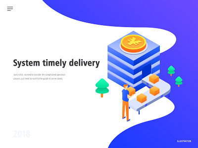 Automatic System Delivery clean design illustration illustrator typography website