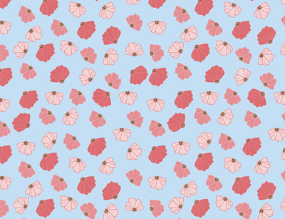 Pinky Flowers🌸 branding floral illusrtator illustration pattern seamlesspattern