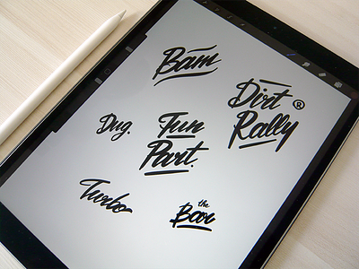 Lettering exercise apple brush digital ipad lettering pencil script