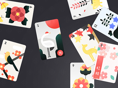 Hwatu redesign asia card flower graphic japan korea minimal