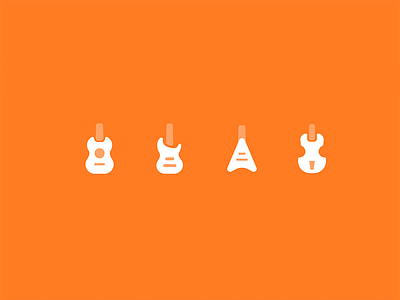 Instrument Icon #1 classic guitar icons instrument minimal music solid icon