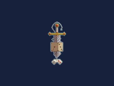 Pixel "Game" Sword! 8 bit boardgames controller game game design pixel pixel art sword