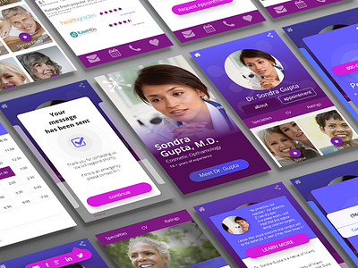 Patient Journey UX design for physician bio adobe xd adobexd madewithxd