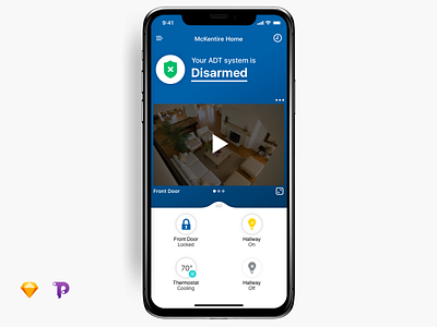 Animated Prototype of Security System App | Sketch to Principle animated animated prototype design ios app ios app design iphone app iphone x iphone xs minimal principle for mac principleapp prototype animation sketch sketchapp ui ui design user experience user experience design ux vector