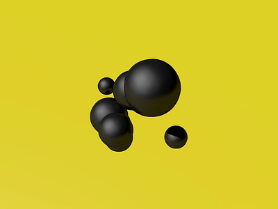 #1 3d abstract abstraction animation art black c4d clean sphere spheres yellow