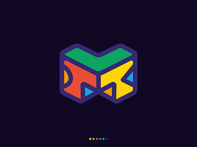 Montessori logo branding character clean colorful icon logo logotype montessori style symbol typography vector