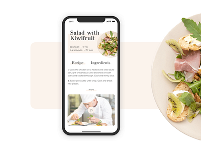 Recipe app screen