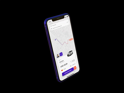 Taxi App concept app black clean concept design interface ios iphone purple taxi ui uiux ux